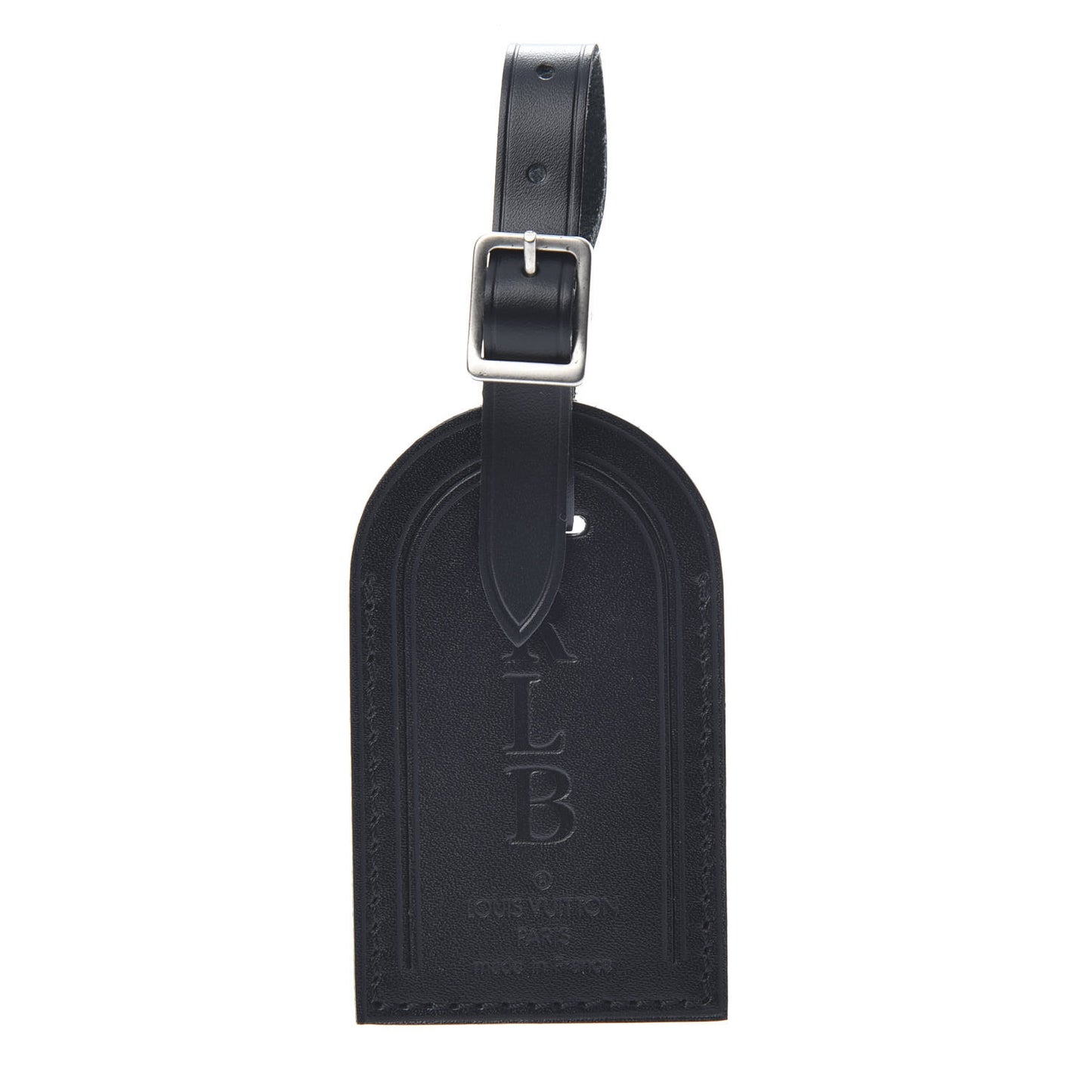 Calfskin Luggage Tag Black