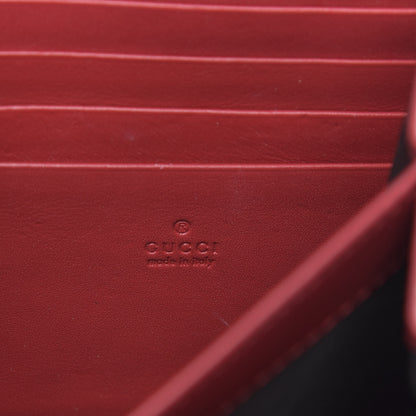 Gucci Calfskin Matelasse GG Marmont Chain Wallet Hibiscus Red 6 of 13