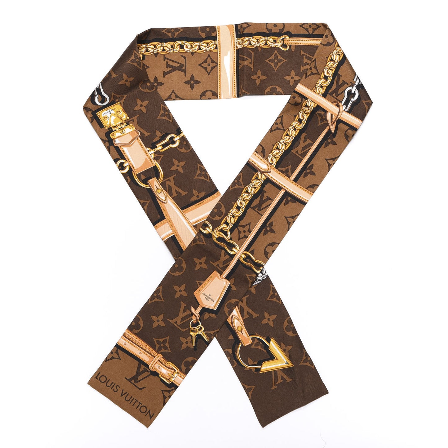 Silk Monogram Confidential Bandeau Brown