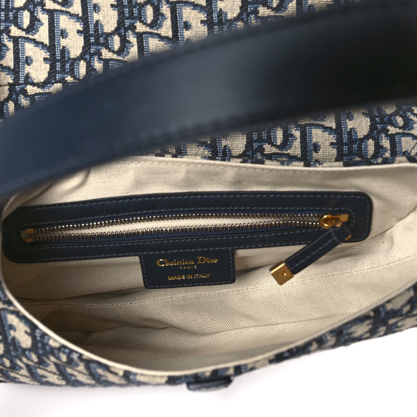 Oblique Saddle Bag With Strap Blue