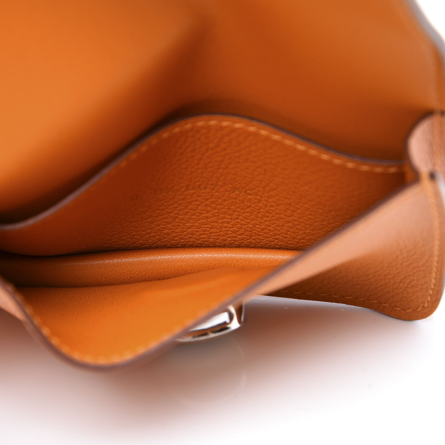 Hermes Evercolor Dogon Card Case Key Holder Abricot 4 of 9