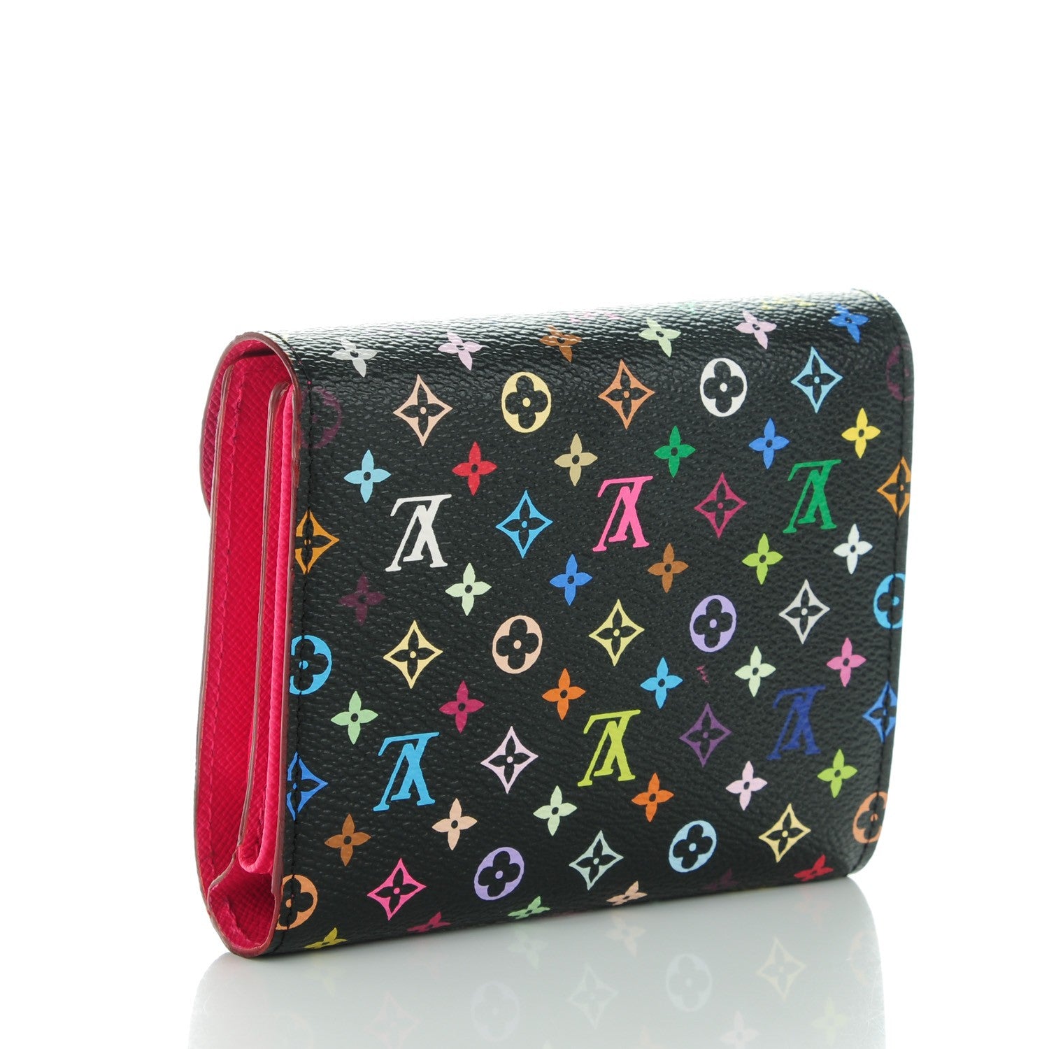 Louis Vuitton Monogram Multicolor Joey Wallet Black Grenade 3 of 7