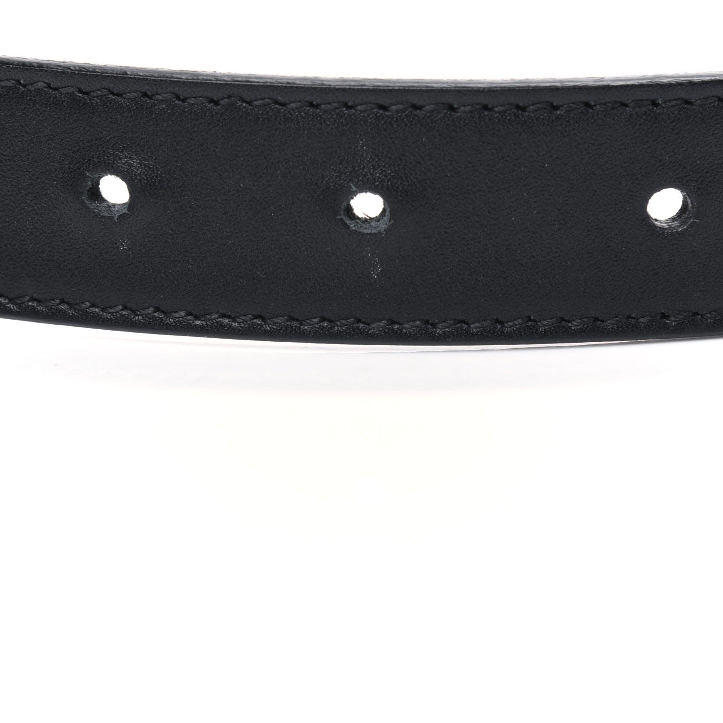 Moon Calfskin Torchon Double G 25mm Belt 75 30 Black