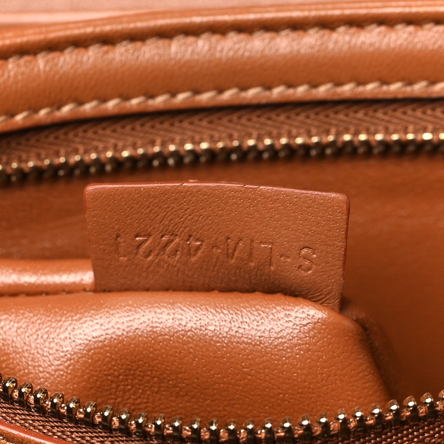 Celine Textile Calfskin Classique Triomphe Bag Natural Tan 7 of 9