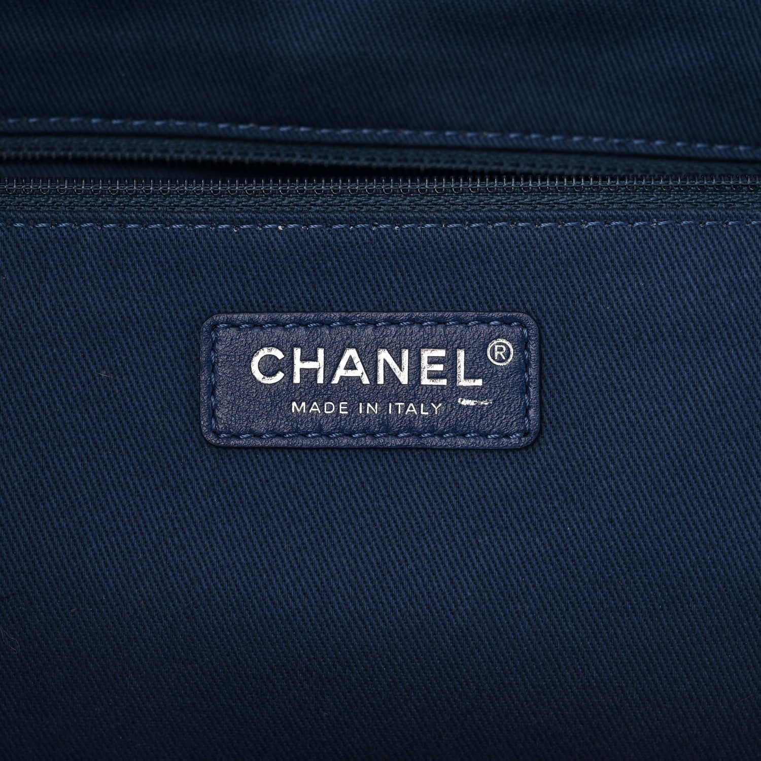 Chanel Mixed Fibers Large Maxi Shopping Bag Blue Beige 6 of 11