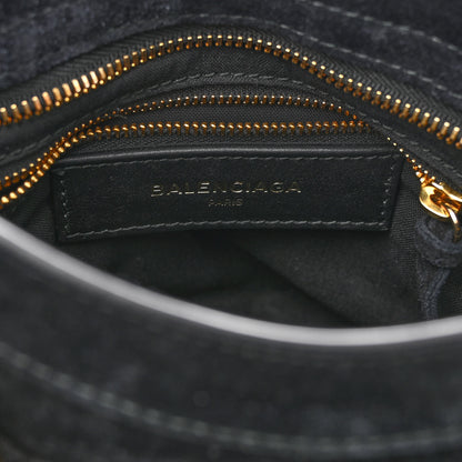 Balenciaga Baby Daim Suede Gold Metallic Edge Hardware Mini City Black 6 of 9