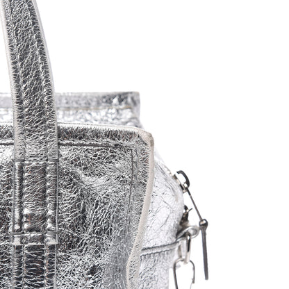 Balenciaga Metallic Calfskin S Bazar Shopper Tote Silver Hardware 14 of 16