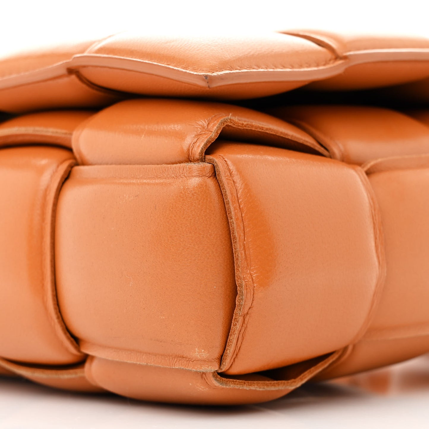 Nappa Maxi Intreccio Padded Cassette Crossbody Bag Clay