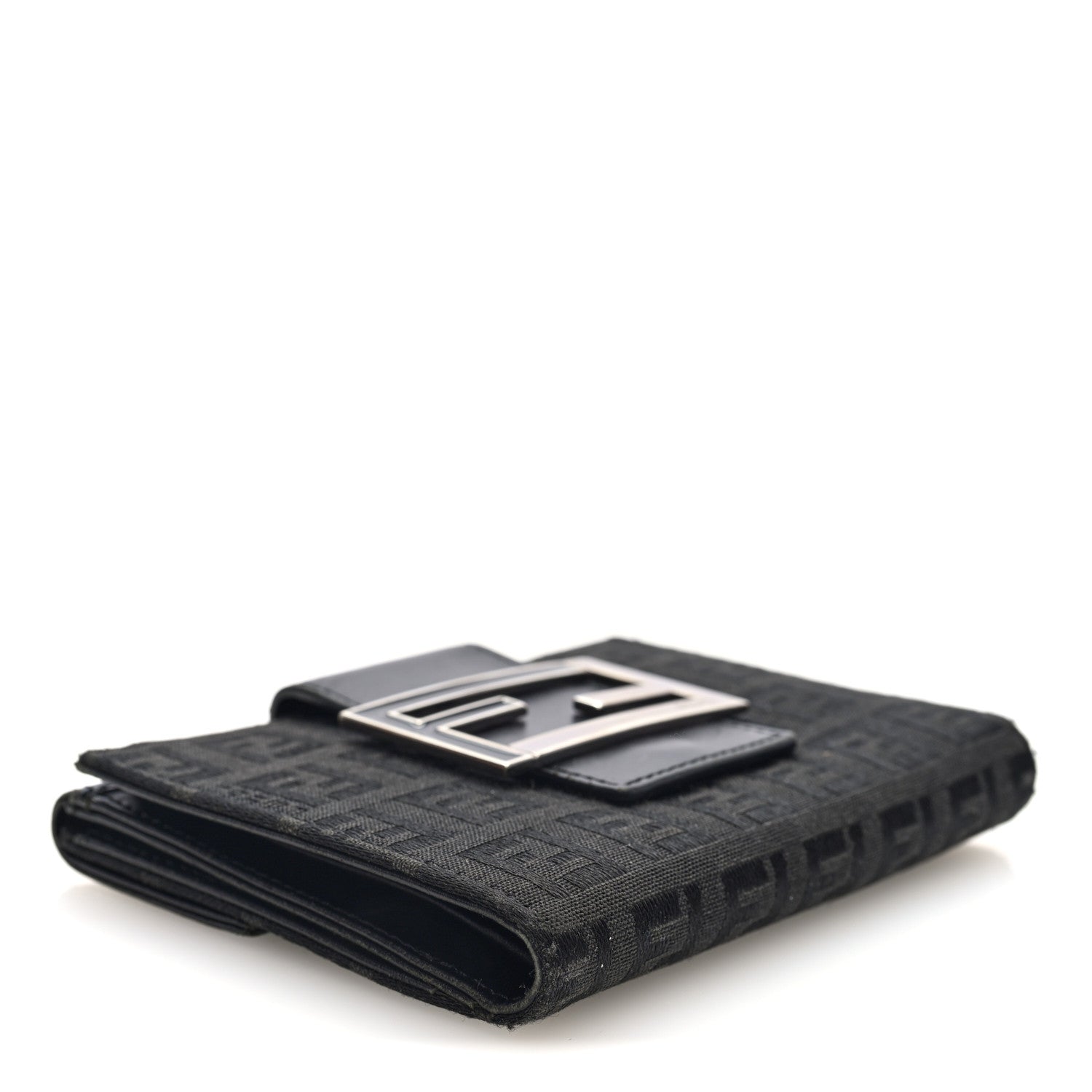 Fendi Zucchino Compact Wallet Black 4 of 6