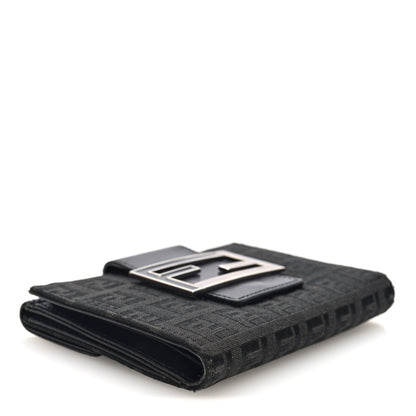 Fendi Zucchino Compact Wallet Black 4 of 6