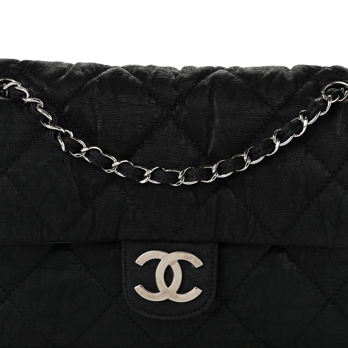 Chanel Coated Canvas Quilted Le Marais Flap Black 8 of 10