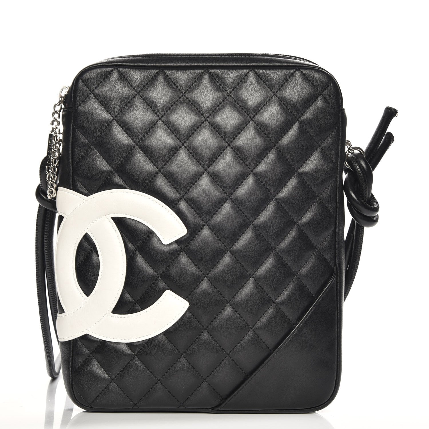 Chanel Calfskin Cambon Medium Messenger Black White 1 of 9