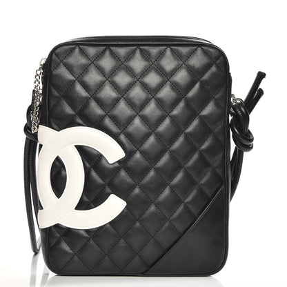 Chanel Calfskin Cambon Medium Messenger Black White 1 of 9