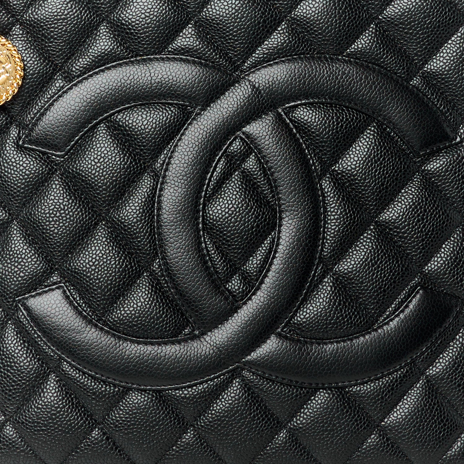 Chanel Caviar Quilted Medallion Tote Black 9 of 11