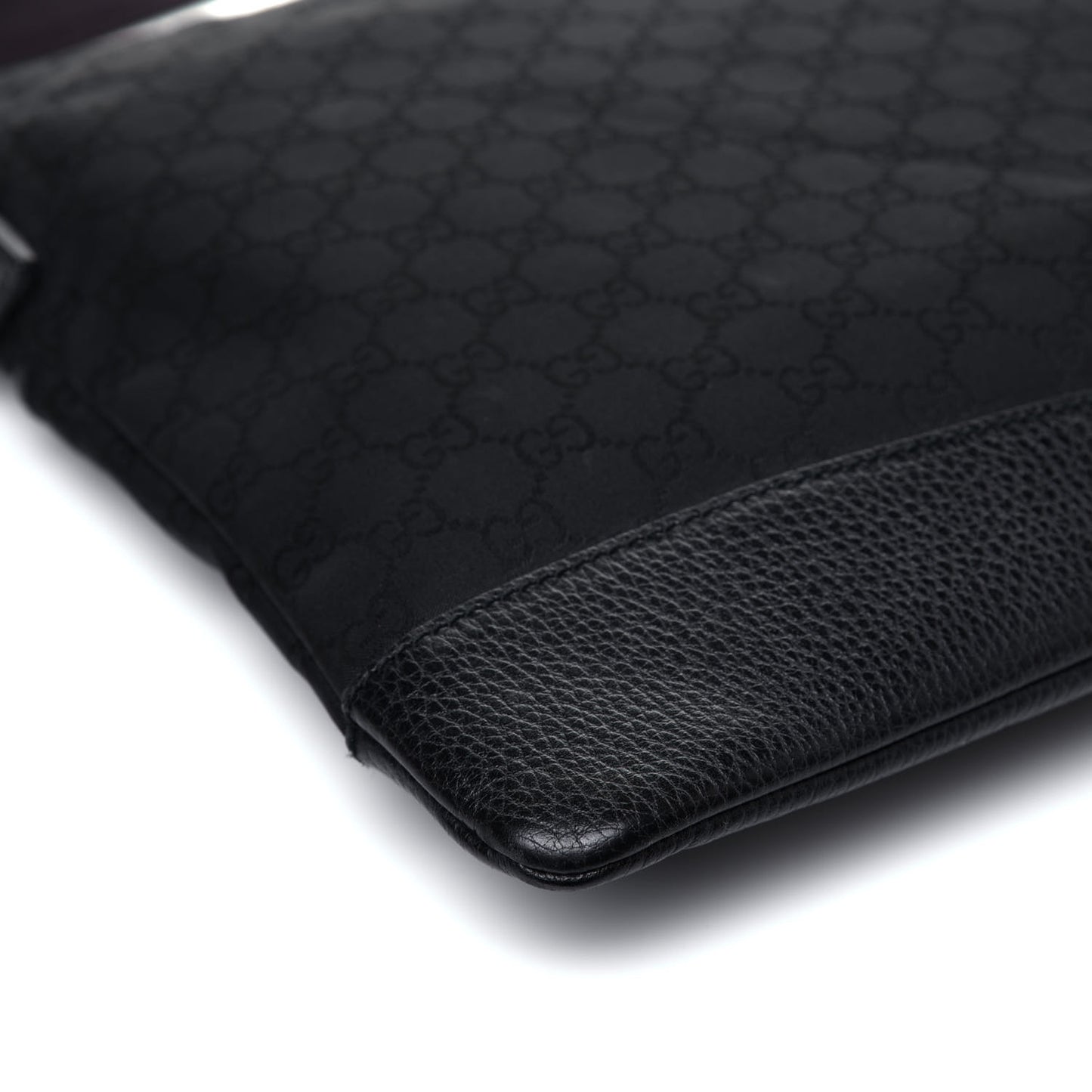 Nylon Monogram Messenger Bag Black