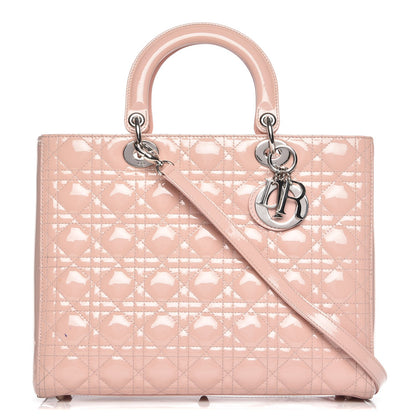 Christian Dior Patent Cannage Large Lady Dior Light Pink 1 of 11