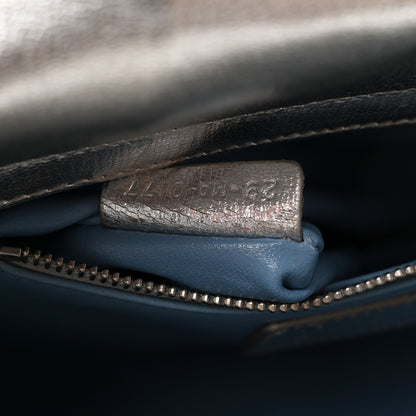 Christian Dior Metallic Grained Calfskin Cannage Small Lucky Badges My Lady Dior Silver 7 of 12