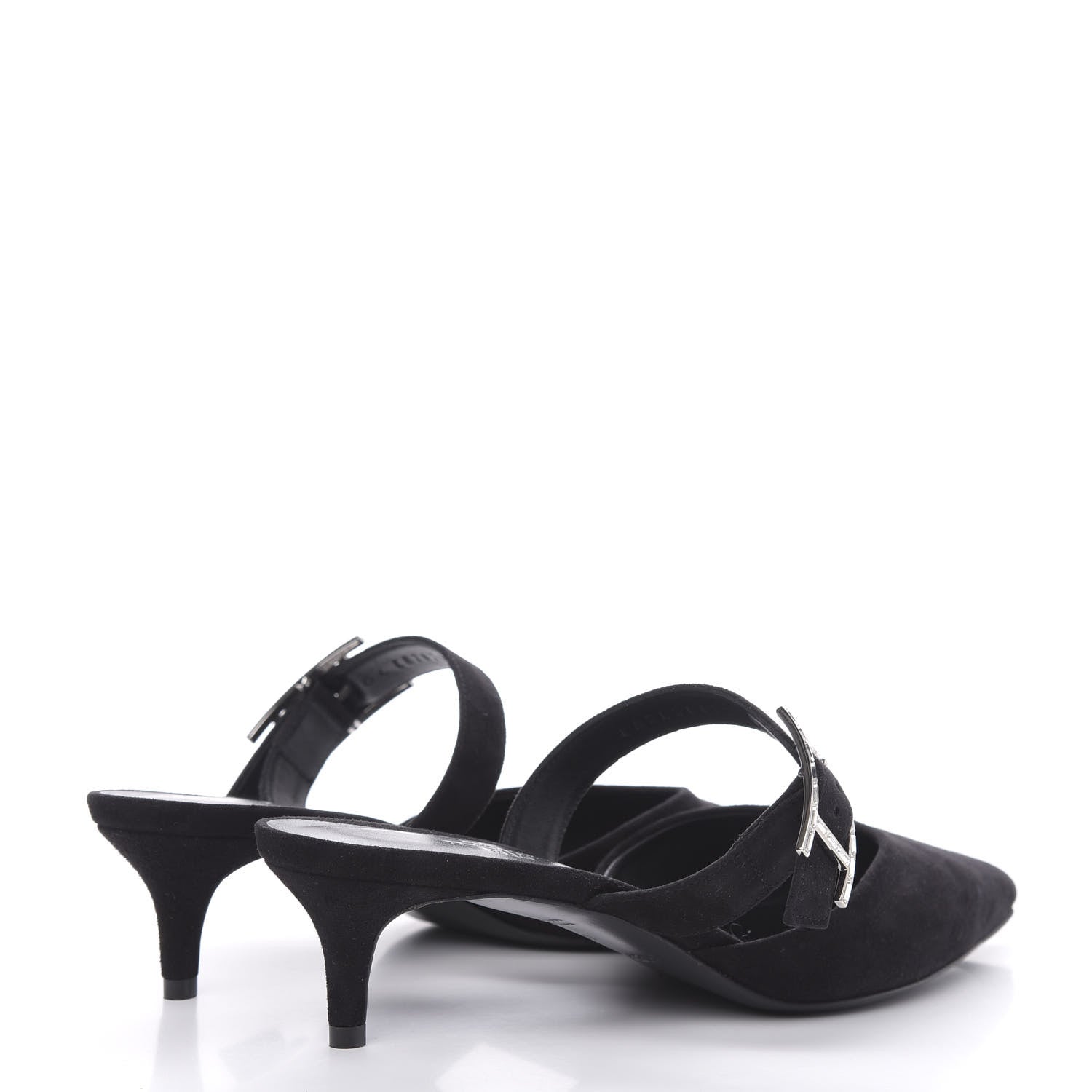 Hermes Suede Goatskin Blink Mule 37 Black 4 of 9