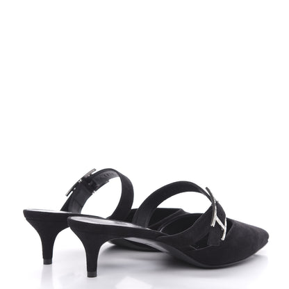 Hermes Suede Goatskin Blink Mule 37 Black 4 of 9