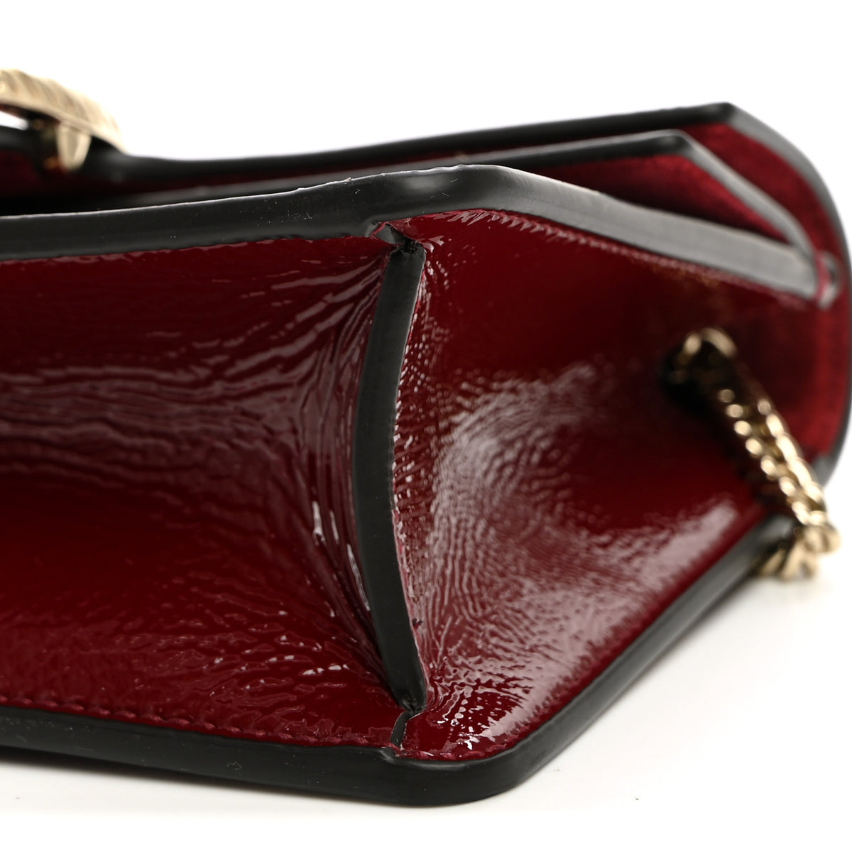 Gucci Crinkled Patent Mini Dionysus Shoulder Bag Rosso Ancora Red 9 of 10