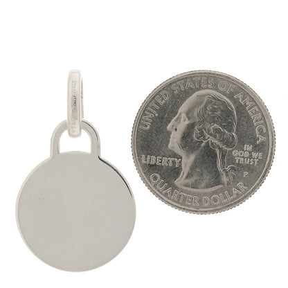 Tiffany Sterling Silver Round Tag Charm 2 of 3