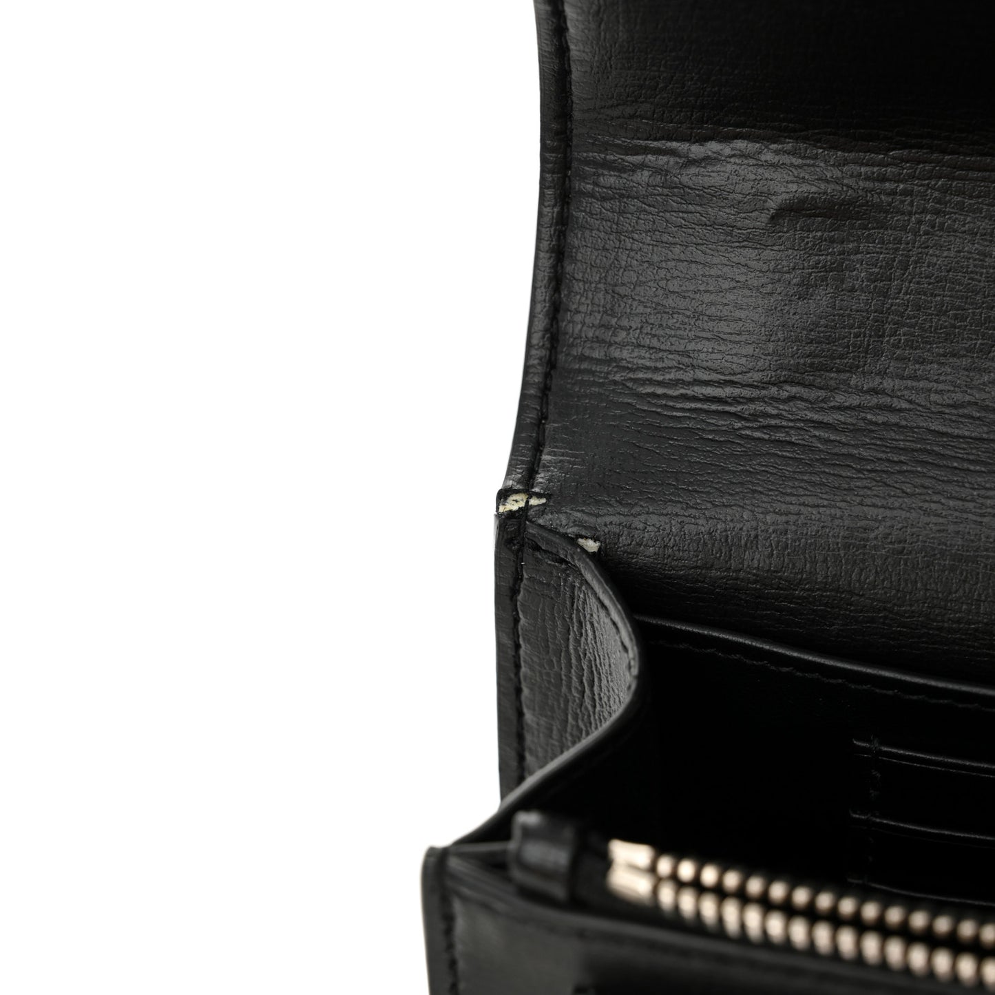 Calfskin Monogram Sunset Chain Wallet Black