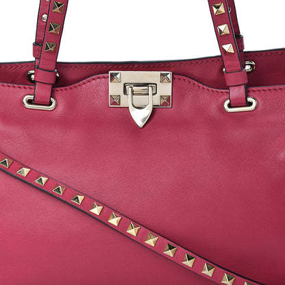 Valentino Garavani Vitello Small Rockstud Tote Cyclamin 7 of 12