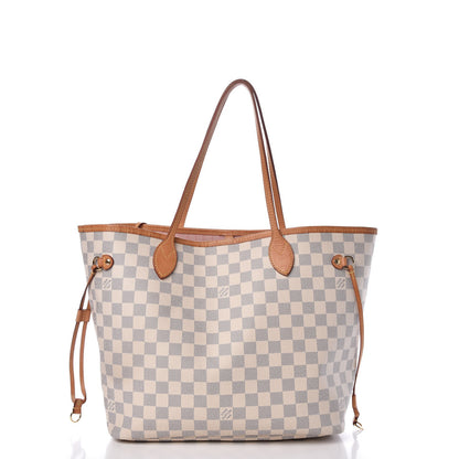 Louis Vuitton Damier Azur Neo Neverfull MM Rose Ballerine 3 of 15
