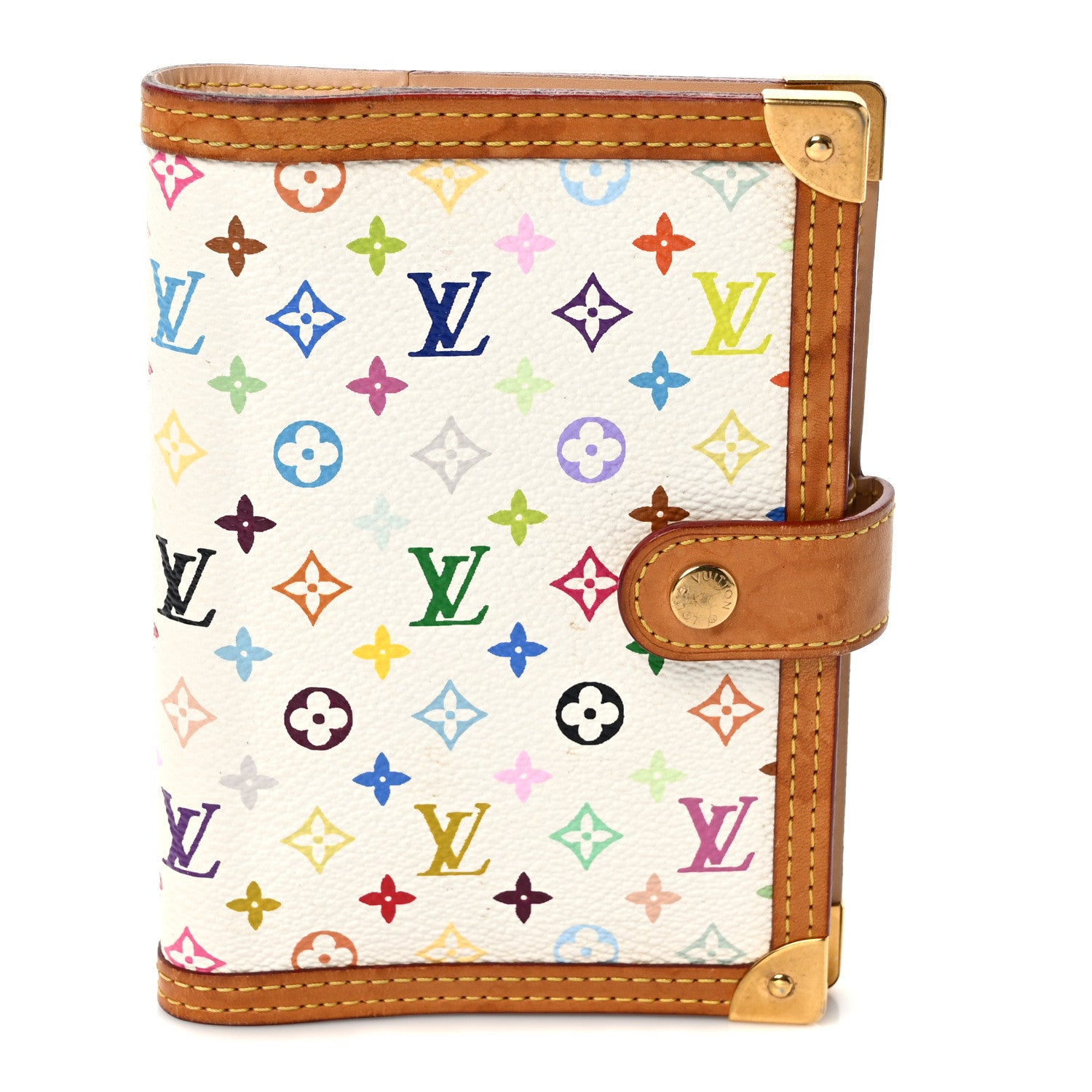 Louis Vuitton Monogram Multicolor Small Ring Agenda Cover White 1 of 7