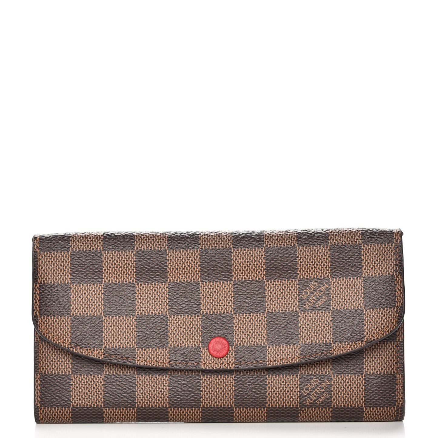 Damier Ebene Emilie Wallet Red