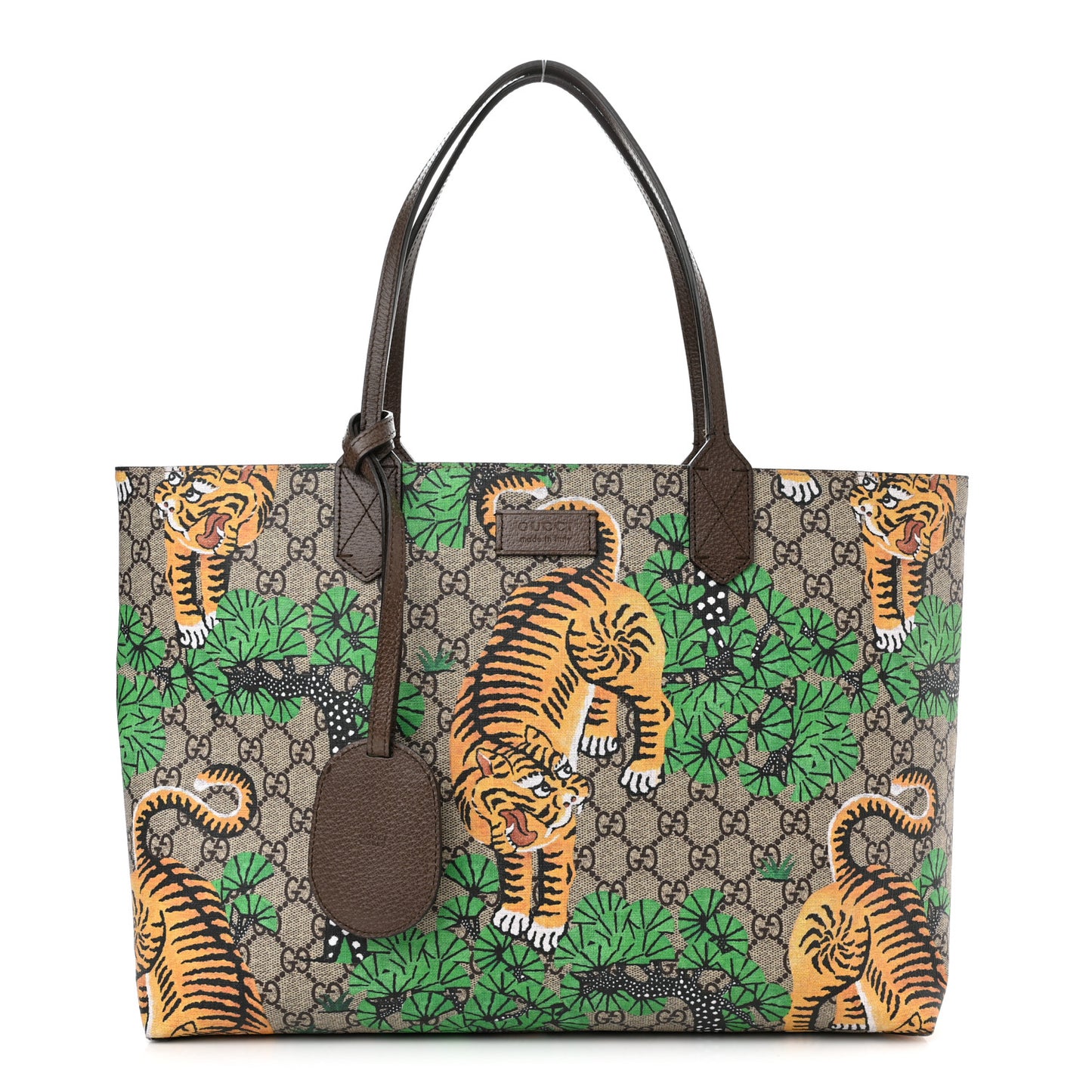 GG Supreme Monogram Bengal Medium Shopping Tote Beige Yard