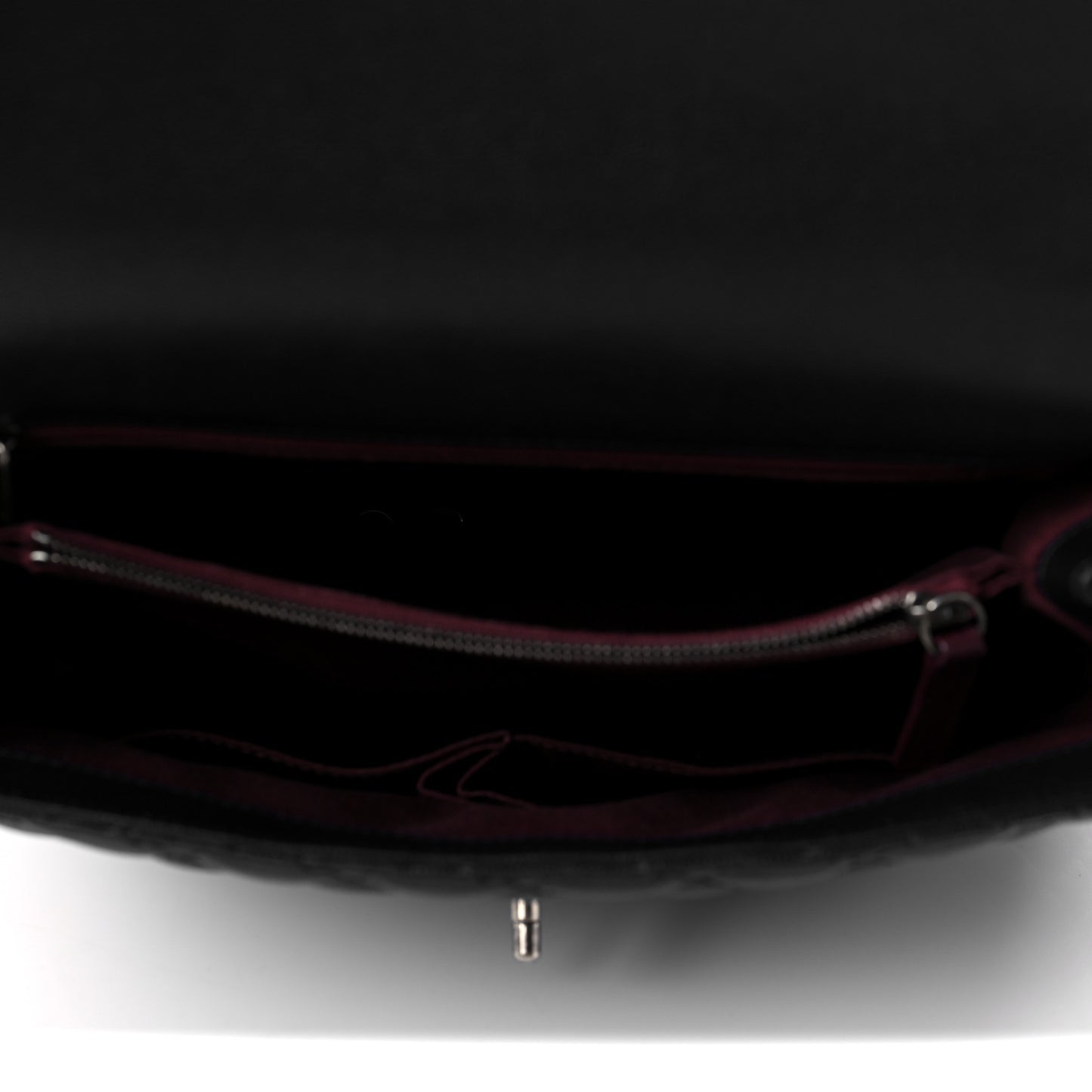 Caviar Quilted Large Coco Handle Flap Black