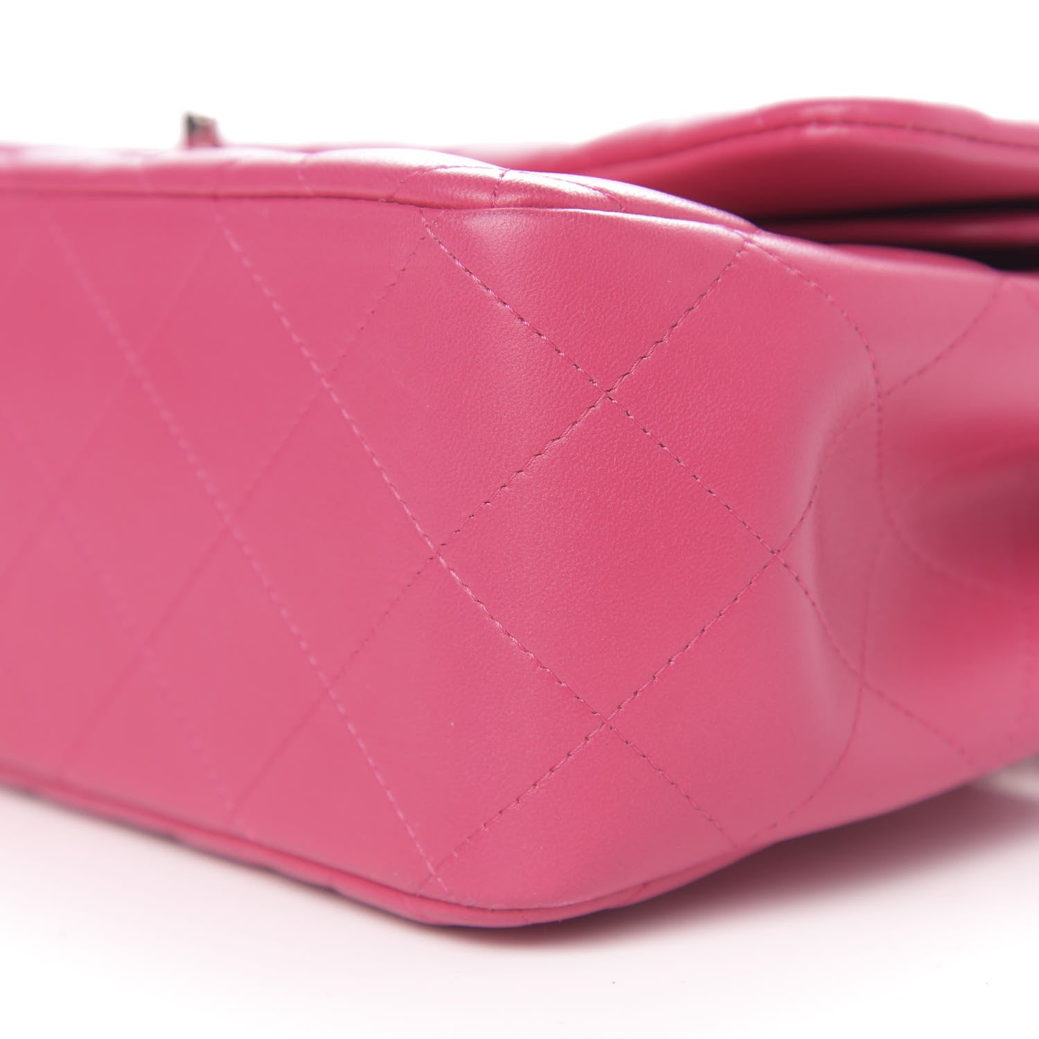 Chanel Lambskin Quilted Jumbo Double Flap Dark Pink 11 of 14