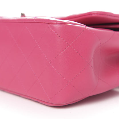 Chanel Lambskin Quilted Jumbo Double Flap Dark Pink 11 of 14