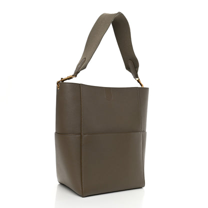 Celine Soft Grained Calfskin Sangle Bucket Bag Taupe 3 of 10