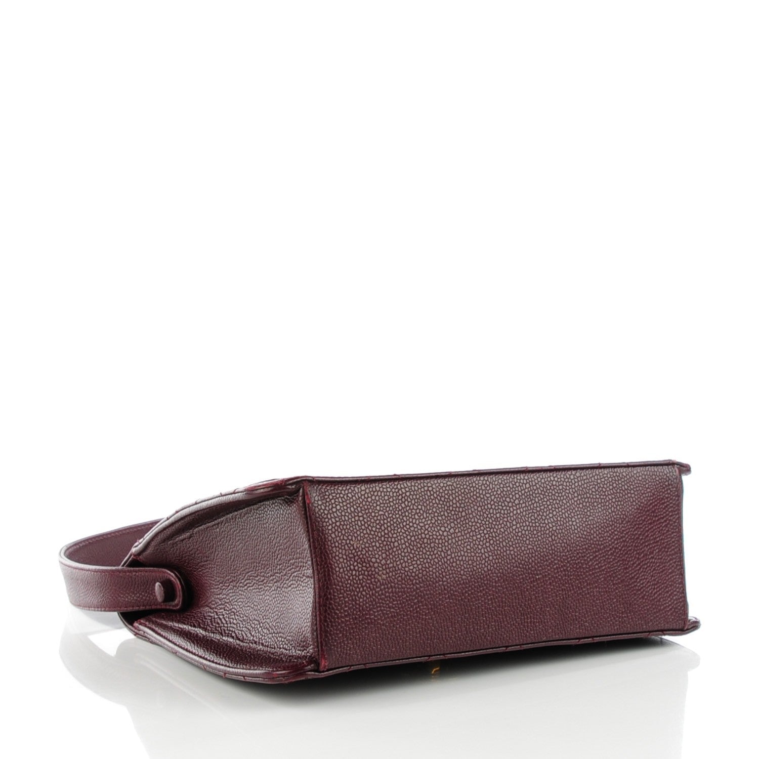 Chanel Caviar Stitched Shoulder Flap Burgundy 4 of 9