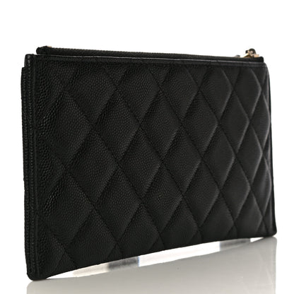 Chanel Caviar Quilted Classic Zip Pouch Black 3 of 11