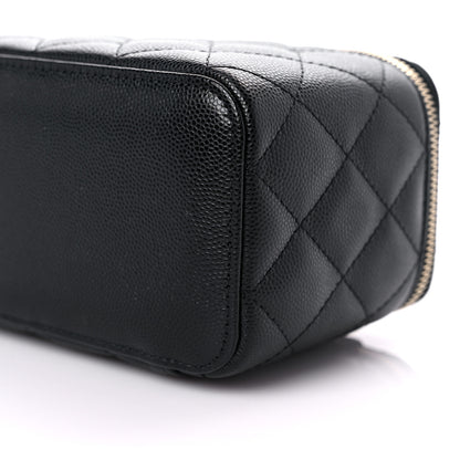 Chanel Caviar Quilted Small Vanity Case With Chain Black 9 of 11
