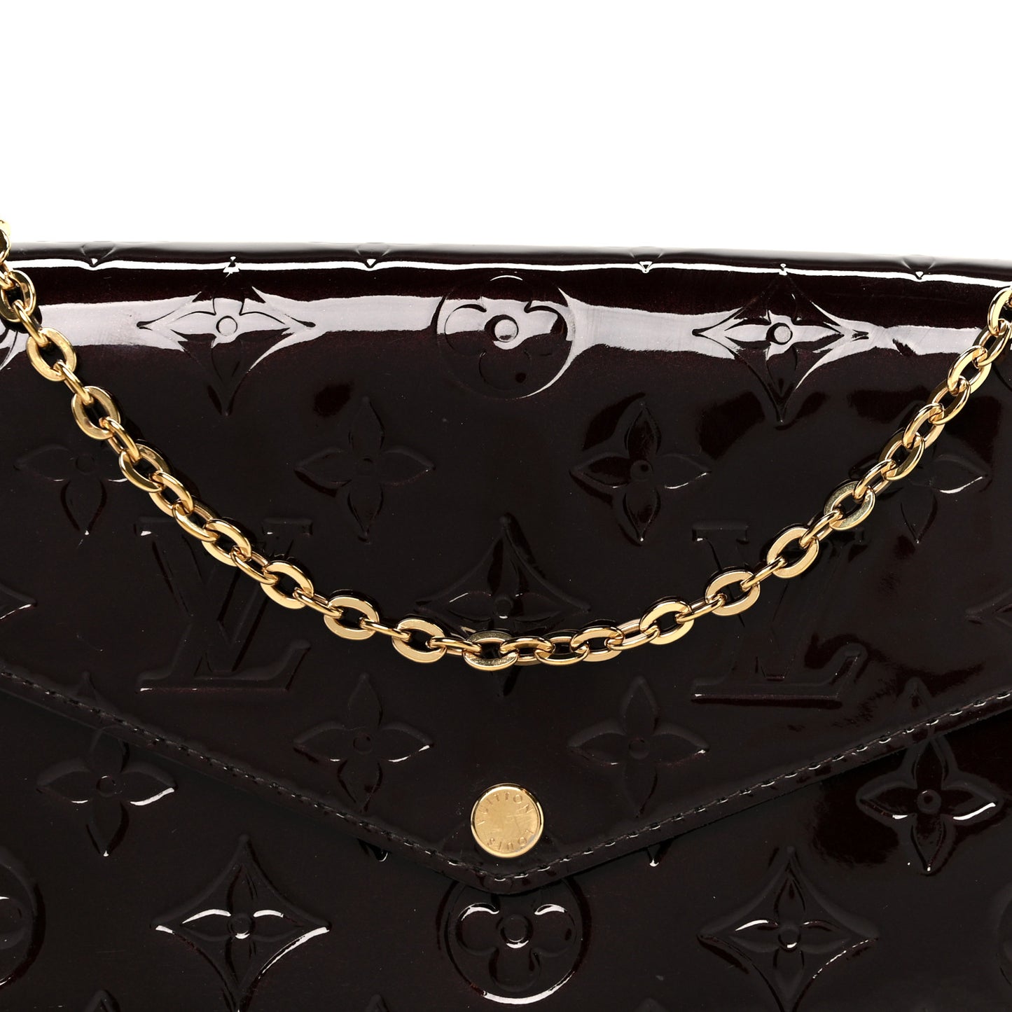 Vernis Pochette Felicie Chain Wallet Amarante
