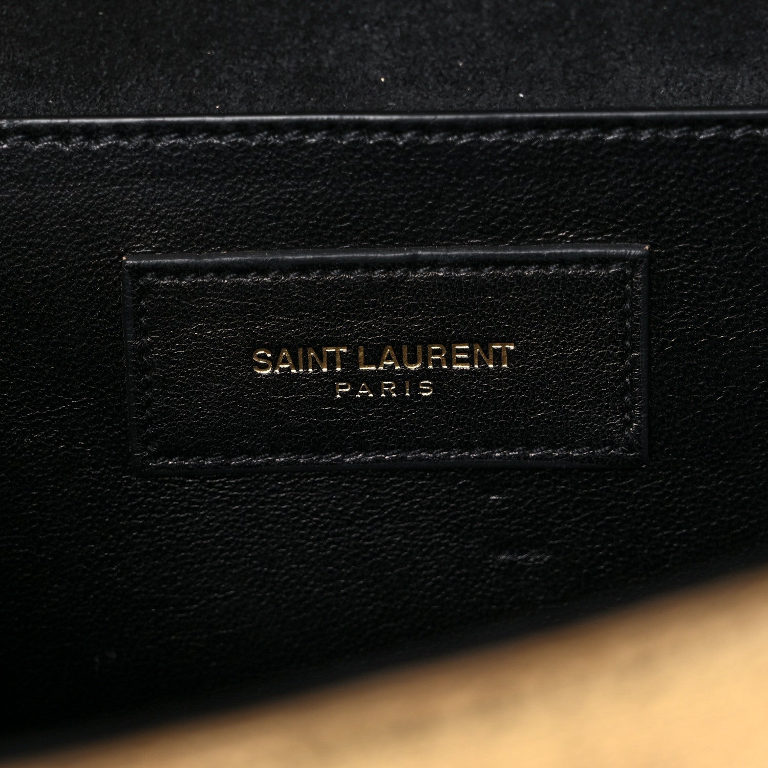 Saint Laurent Metallic Textured Calfskin Classic Monogram Cassandre Clutch Gold 6 of 9