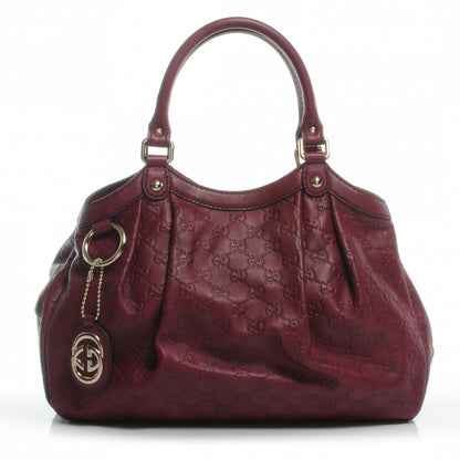 Gucci Guccissima Medium Sukey Tote Cherry 1 of 8
