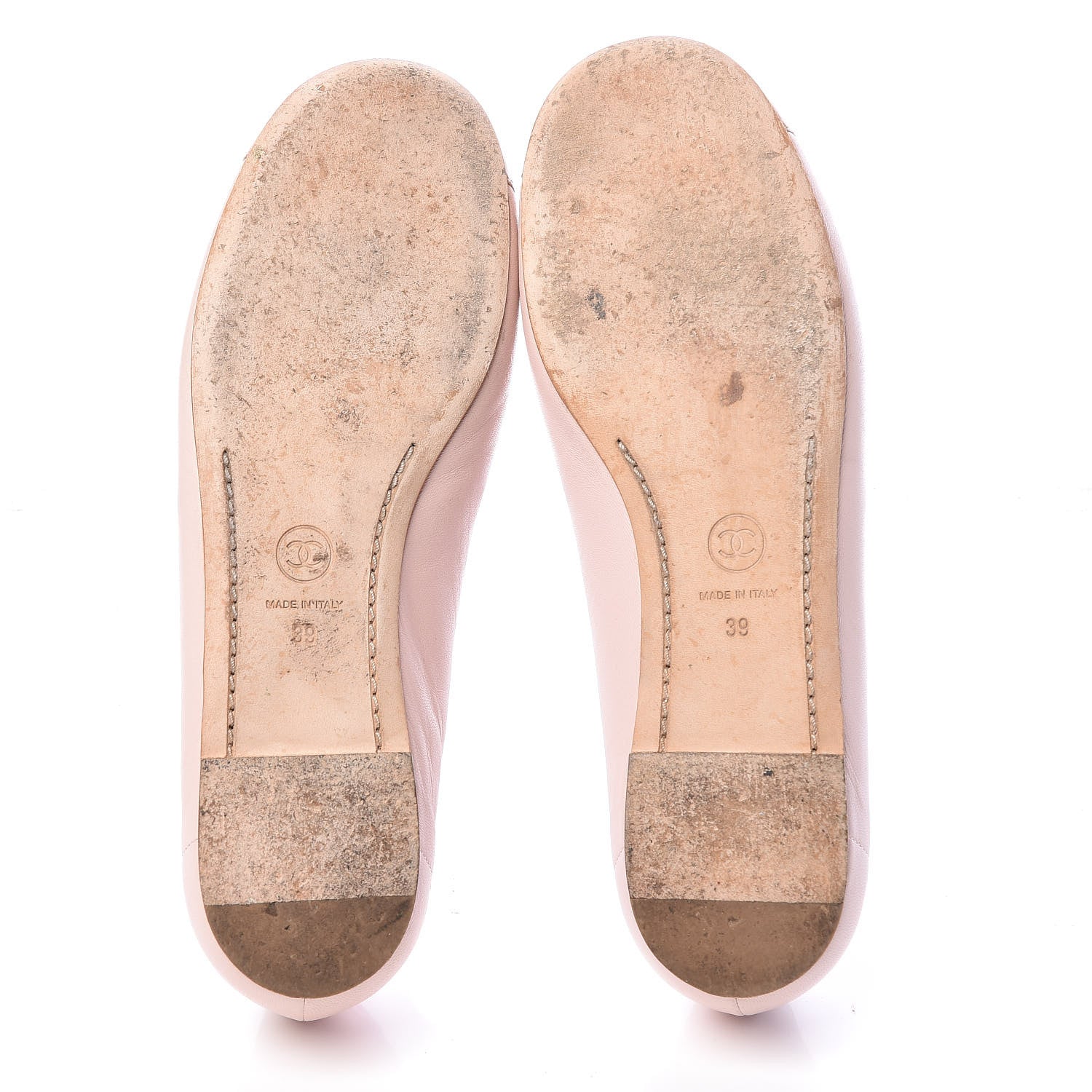 Chanel Lambskin Patent Cap Toe CC Ballerina Flats 39 Rose Clair 7 of 18