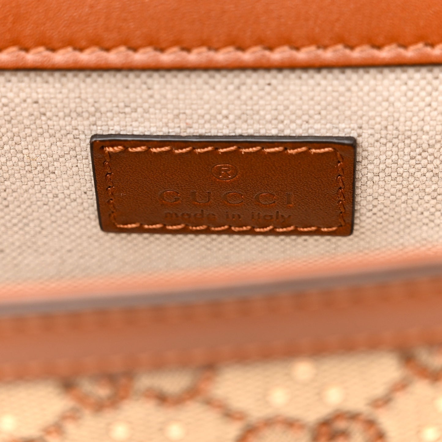 New Canvas Charisma Calfskin Crystal GG Monogram Mini Horsebit 1955 Shoulder Bag Camel Ebony
