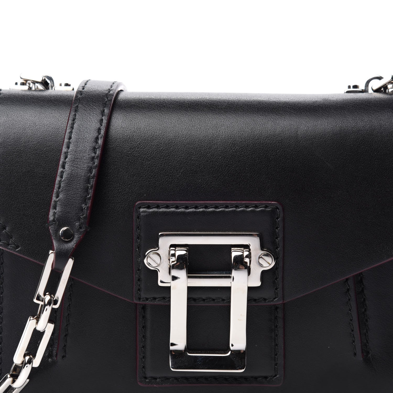 Proenza Schouler Smooth Calfskin Mini Hava Chain Crossbody Black 10 of 10