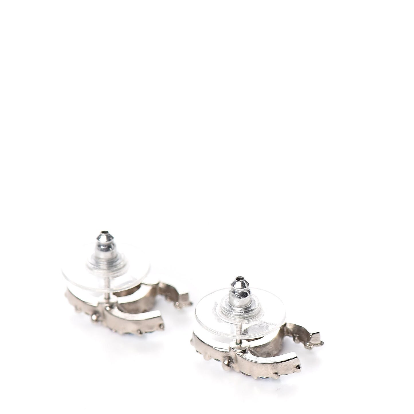 Crystal CC Earrings Silver Multicolor