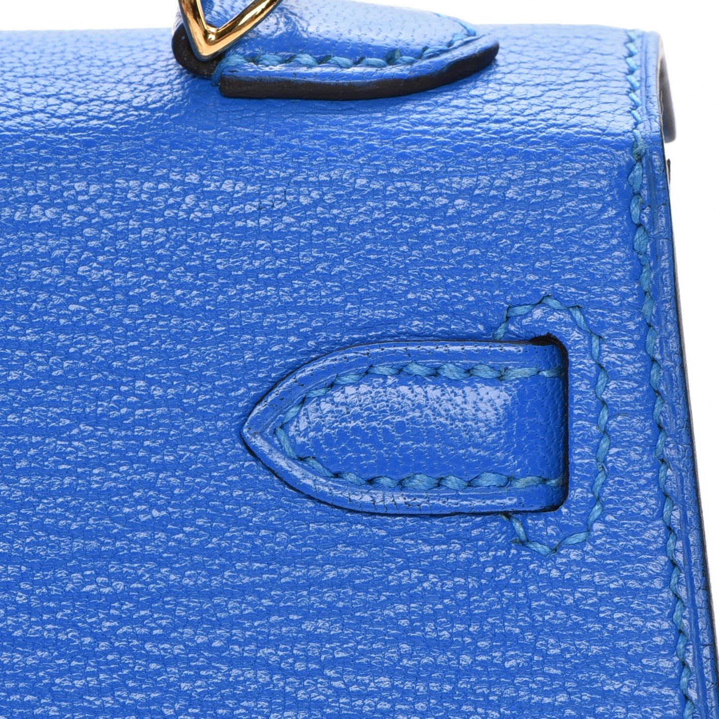 Chevre Mysore Mini Kelly Sellier 20 Bleu Hydra