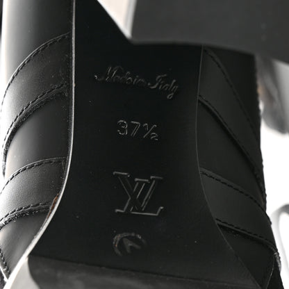 Louis Vuitton Patent Calfskin Monogram Star Trail Ankle Boots 37.5 Black 7 of 8