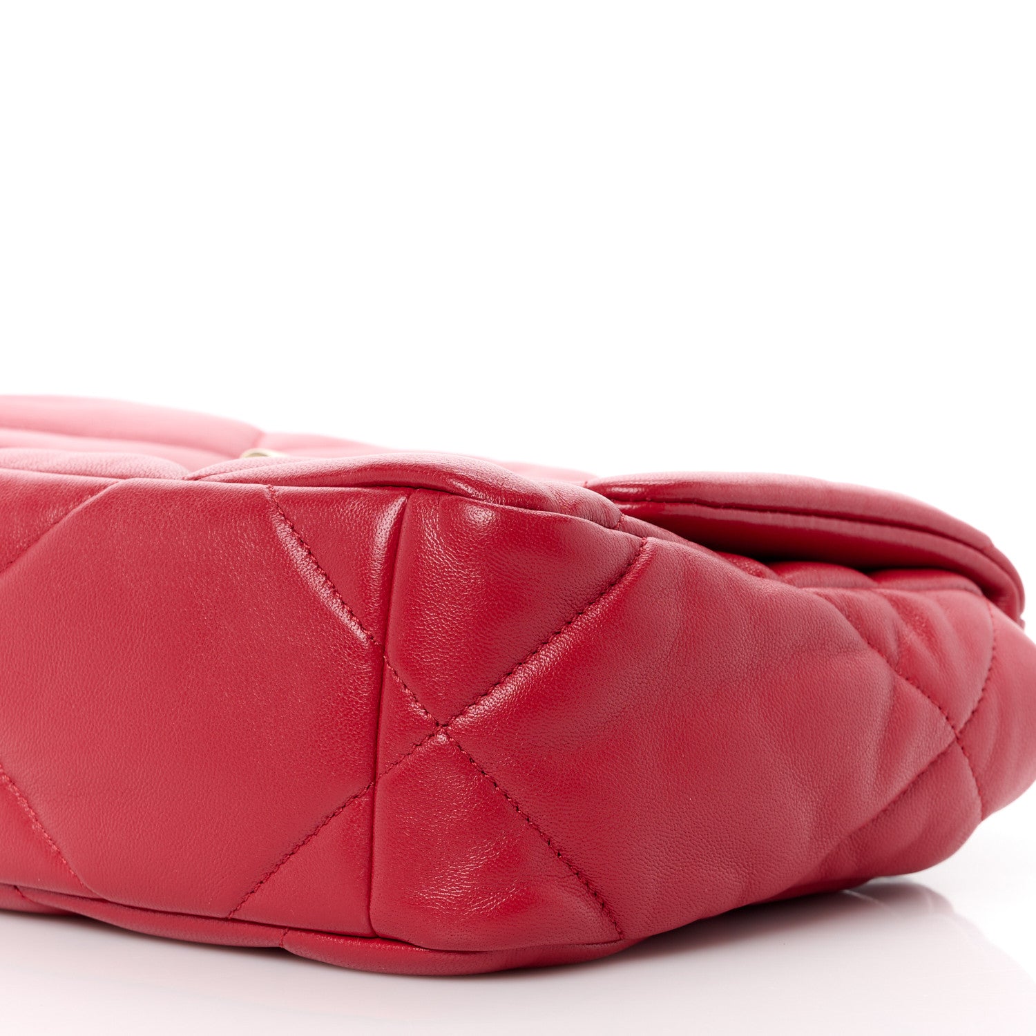 Chanel Goatskin Quilted Medium Chanel 19 Flap Red 10 of 11