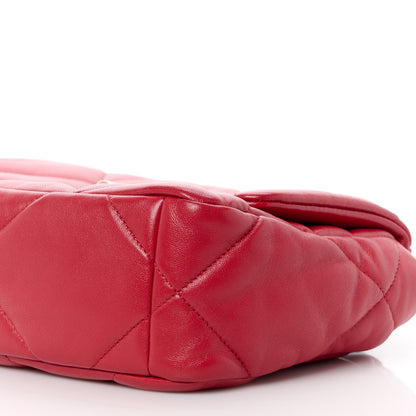 Chanel Goatskin Quilted Medium Chanel 19 Flap Red 10 of 11