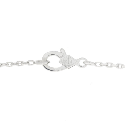 Van Cleef & Arpels 18K White Gold Diamond Guilloche Vintage Alhambra Pendant Necklace 5 of 8